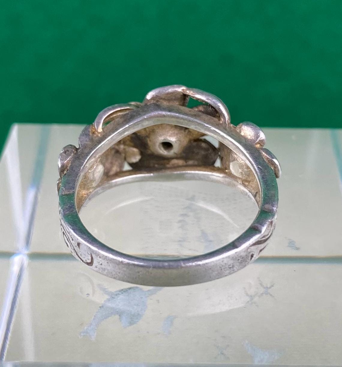アクセサリー vintage silver ring ZXZX Vintage 925 Sterling Silver MOP Domed Ring 14.4g, 5.75s