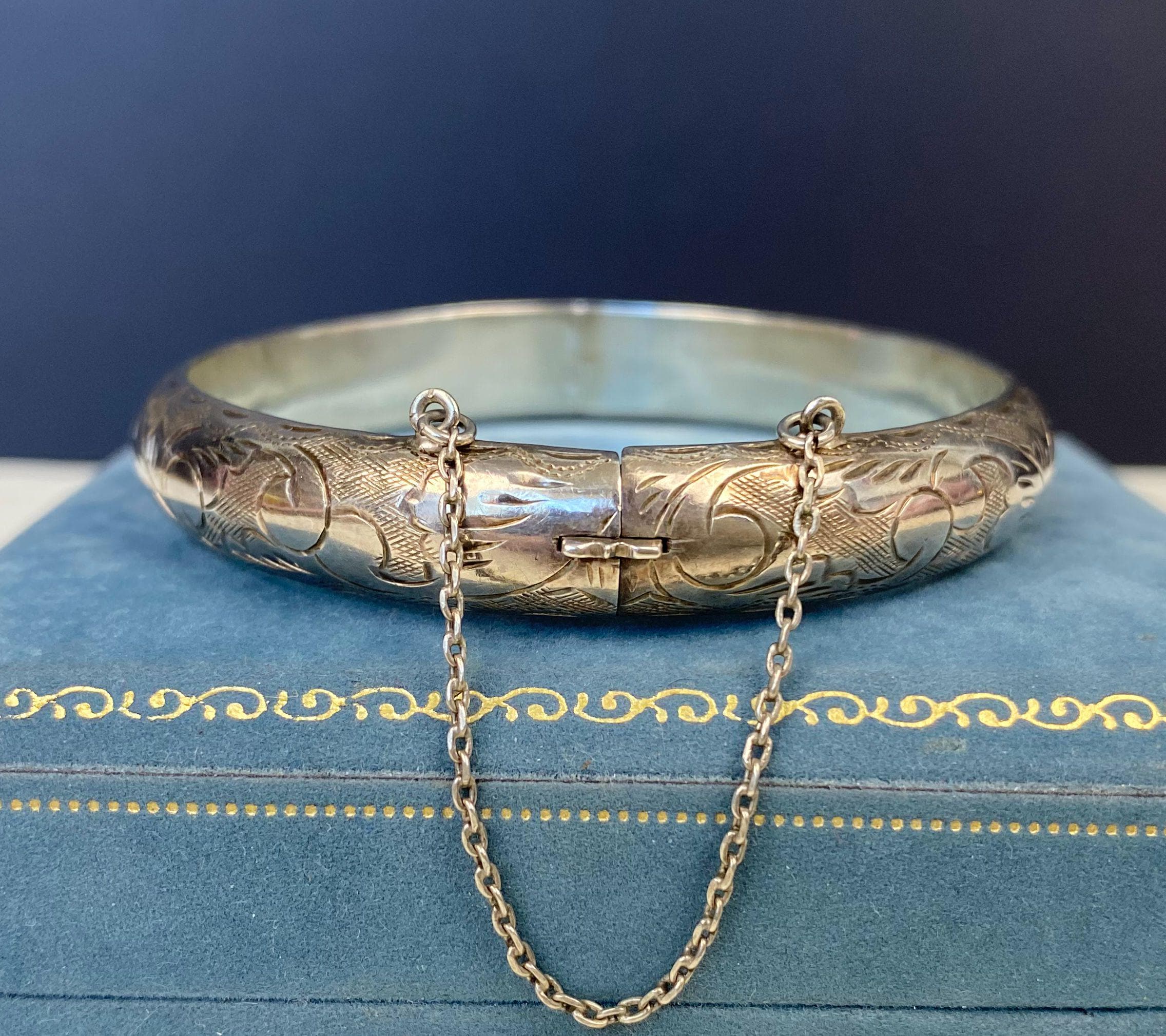 N1169 ヴィンテージ ミッドセンチュリー スターリングシルバー 彫刻