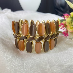 N0353 Vintage / Signed Lisner / Gorgeous  Lisner /extra width /bracelet/GIFT FOR HER