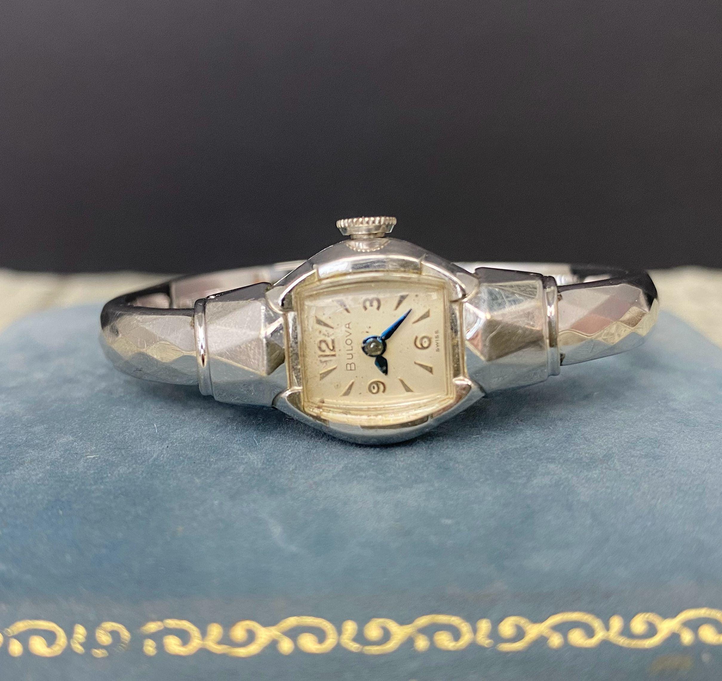N1361 Vintage Bulova American Girl 10K Gold Plated Watch / 1 