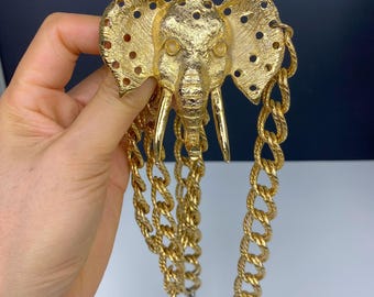 Vintage Elephant Chain Belt - Etsy display picture 2