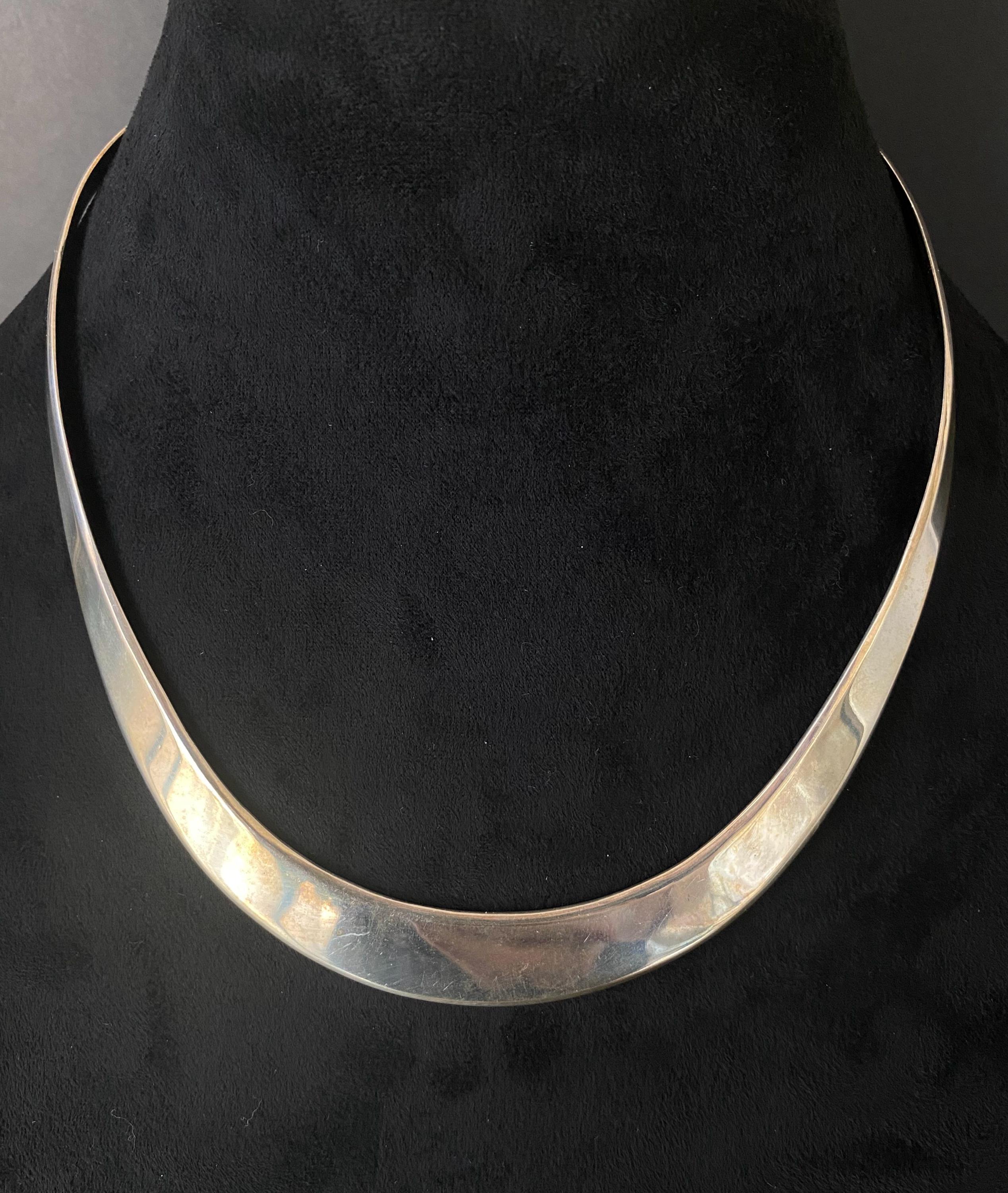 アクセサリー vintage silver925 choker N1121 Vintage Solid Heavy Sterling Silver Collar Choker