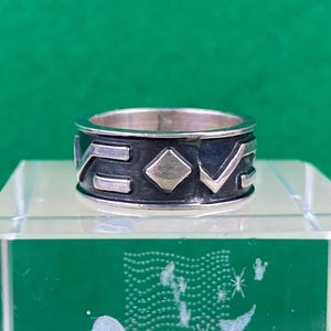 N0545 Vintage band Ring / S925 Sterling silver Ring / Signed Mexico Ring /Size US 6