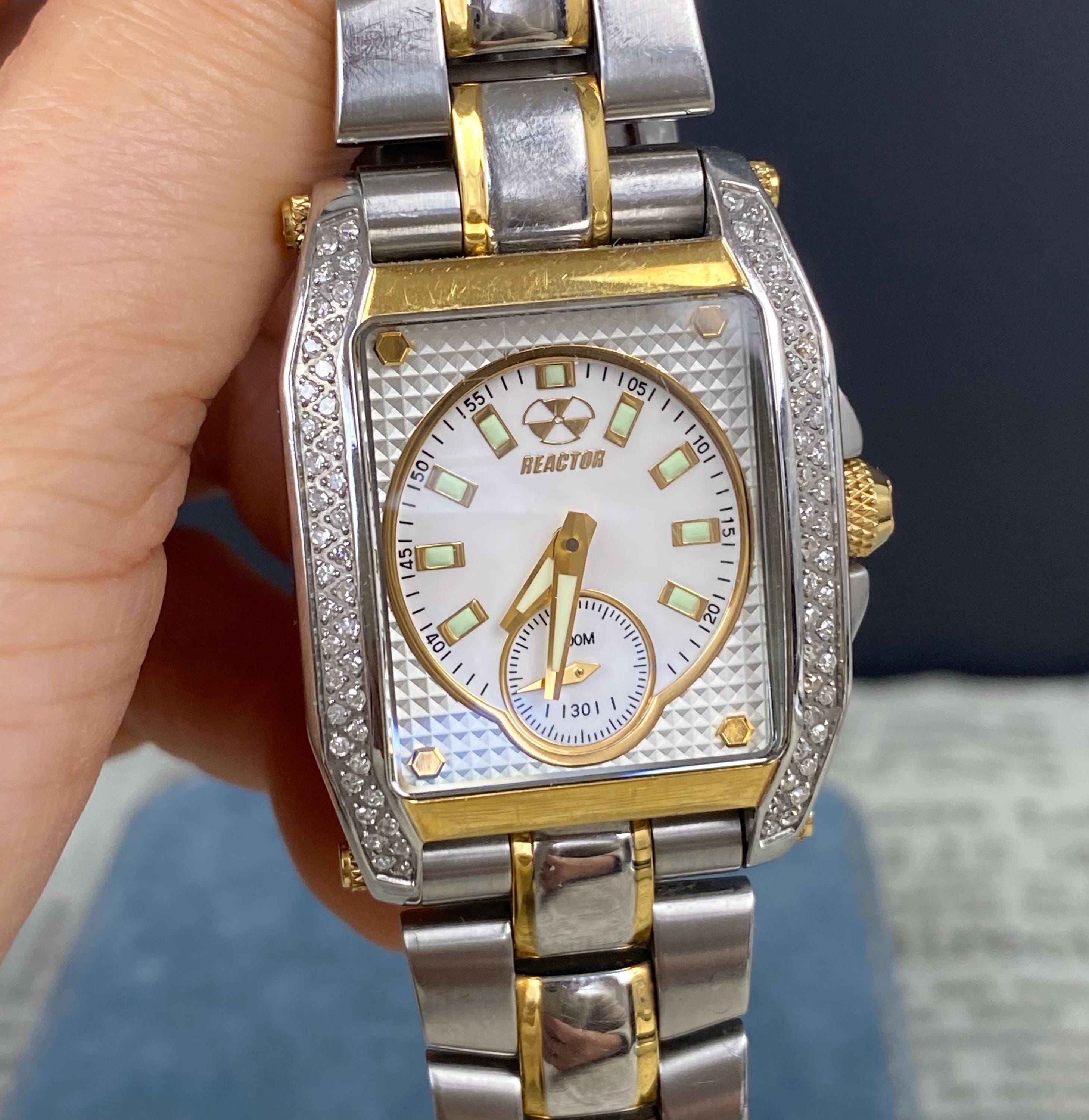 W1302 Vintage Reactor Diamond Women's Watch / Two Tone / Japan