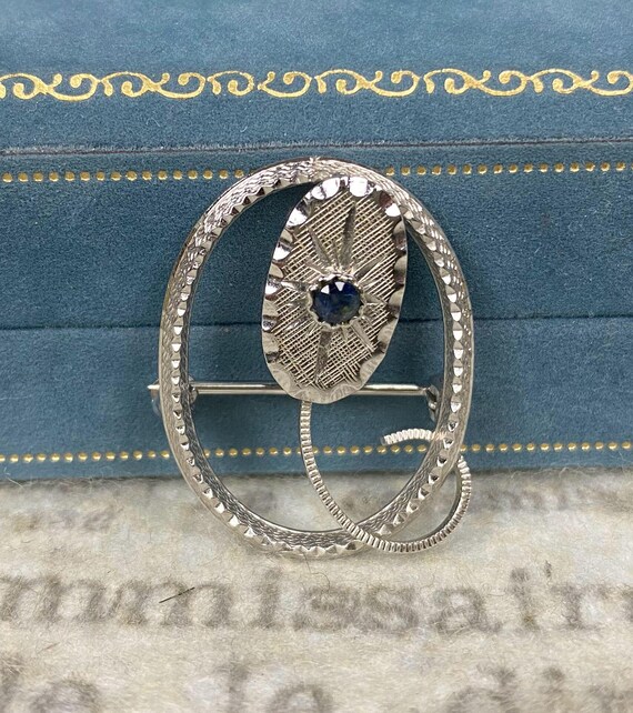 Broche Ancienne Style Art Nouveau En Argent 925 Poinçonné - Bijou Vintage - Occasion
