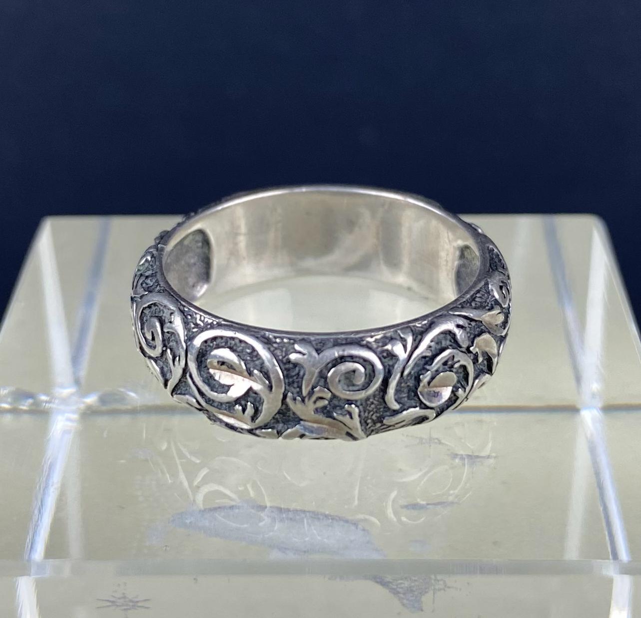Relios Silver Rings N0802 Vintage Carolyn Pollack Relios Sterling Silver Handmade Band Ring ...