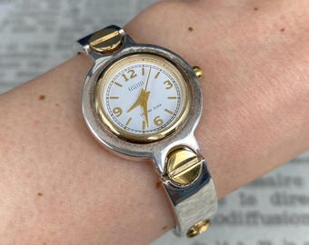 N1323 Vintage ECCLISSI Two-tone Sterling Silver Watch  display picture 2