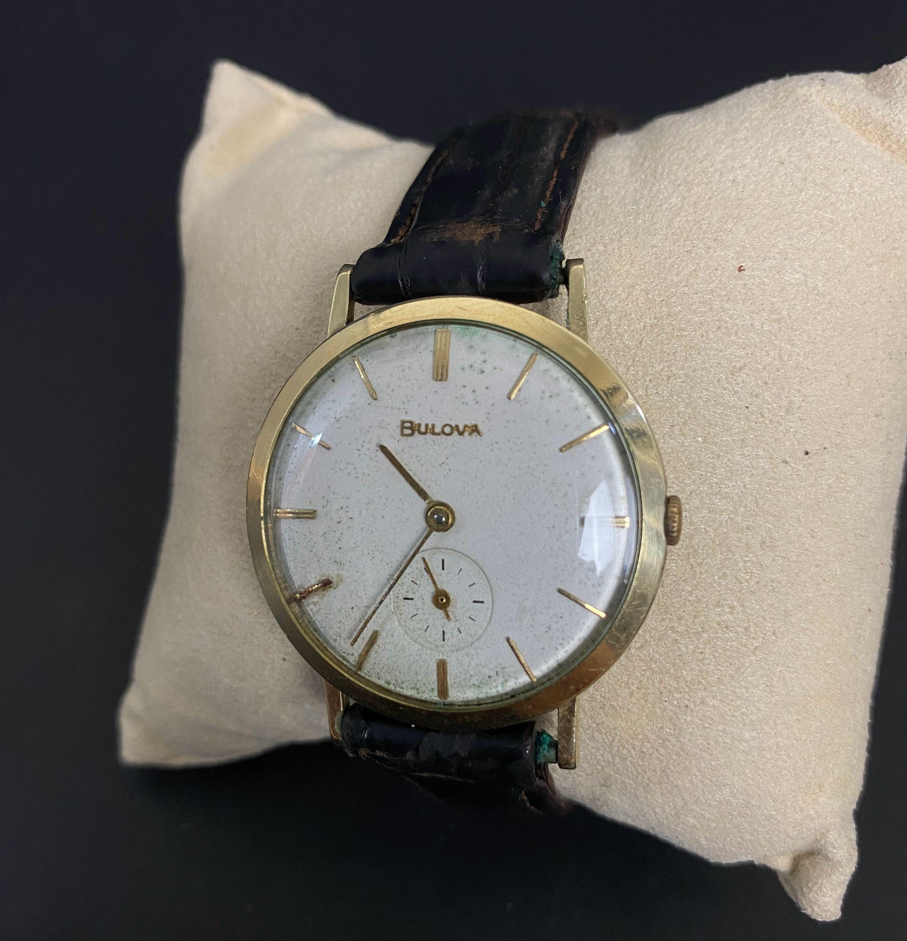 Vintage 1960 Boluva mo 14 Kt gold ladies Watch runs great Vintage 10K Gold Bulova Mechanical Ladies Cocktail Watch  main image 3