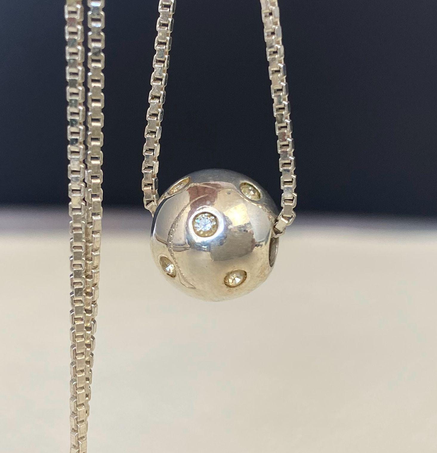 Collana vintage in argento Sterling 925 dorato con catena a