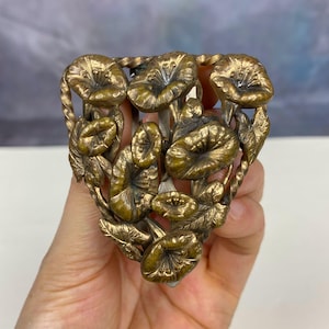A1230 Antique Large Art Nouveau Bronze Dress Clip/Fur Clip /Florid Dress Clip/Great Collection /Gift for Her