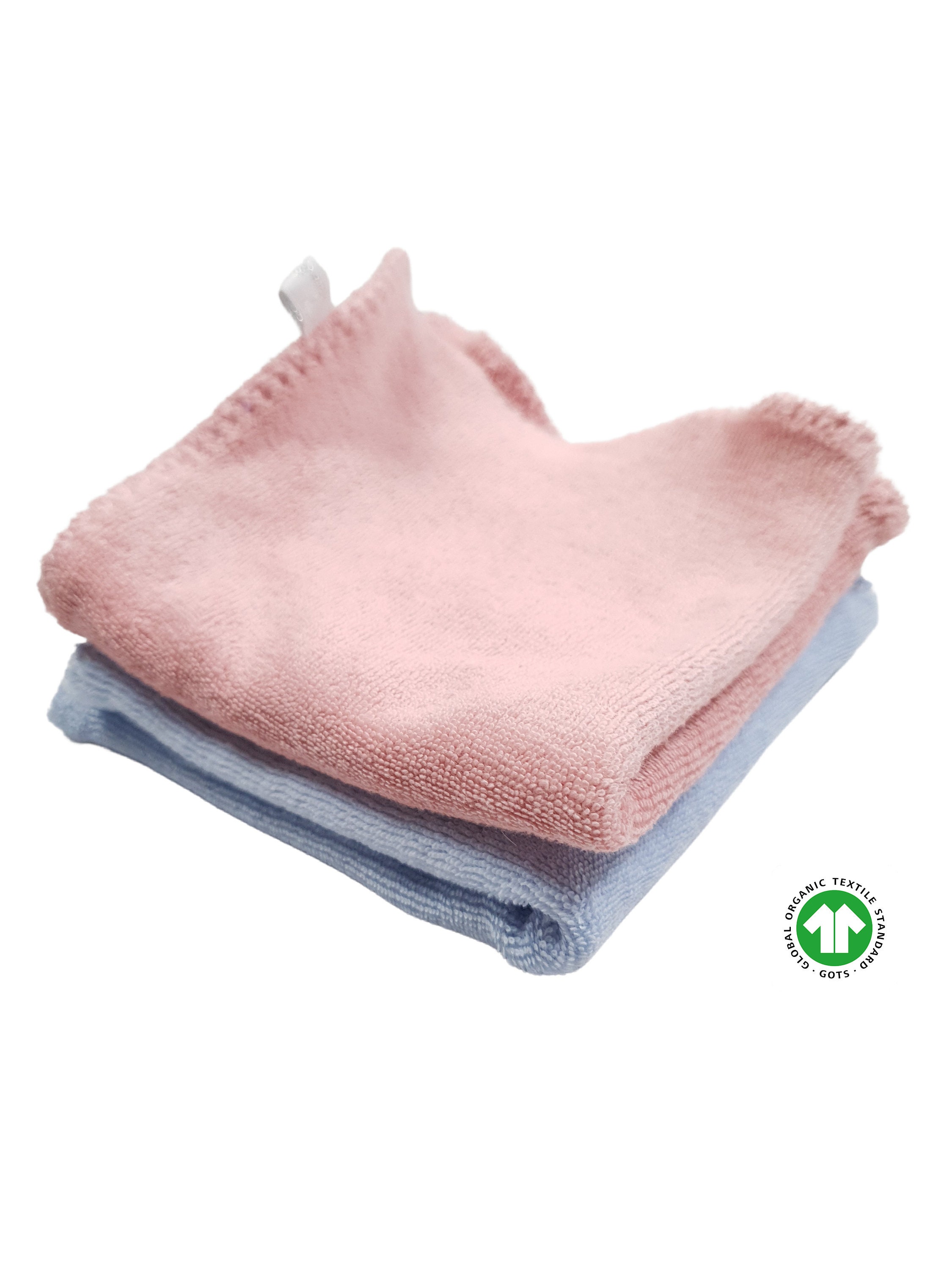 Microfibres en Coton Biologique Microcotons X2 - Candy Floss/Icy Mint