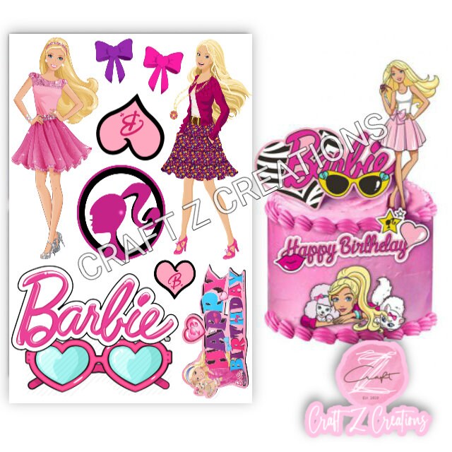 Barbie Cake Topper Printable