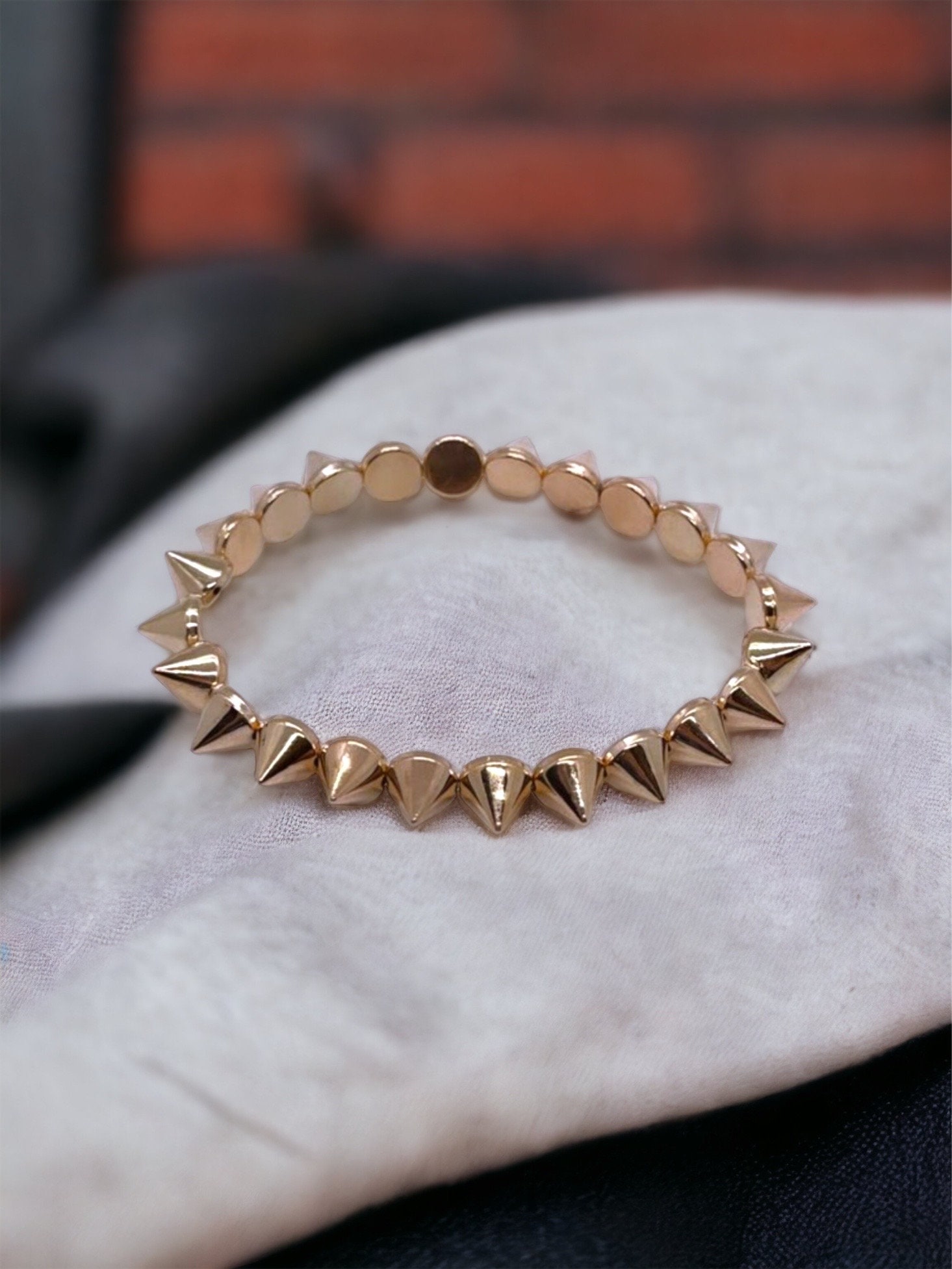 18k Gold Filled Extravagant Cone Beaded Bracelet