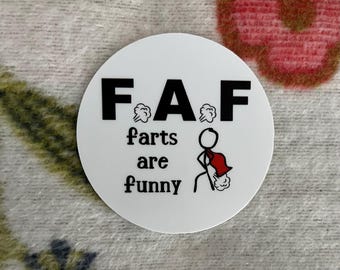 Farts Are Funny Circle Decal Waterproof Farting