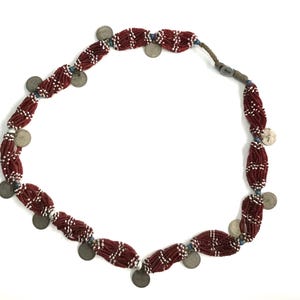 Vintage Nuristani Tribal Necklace, Handmade Ethnic Jewelry, Afghan Jewelry with Beads, Rare Tribal Necklace, Boho Statement Necklace