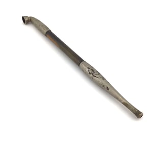 Antique Japanese Kiseru Tobacco Pipe, Long Stemmed Metal & Bamboo Pipe, Edo Period Style, Vintage Tobacciana Collectible [SB20]