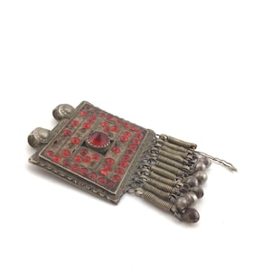 Boho Kuchi Anhänger, Afghanischer Tribalschmuck, ethnischer Messing Anhänger, Handgemachter Tribal Anhänger, authentischer Messinganhänger für Halskette