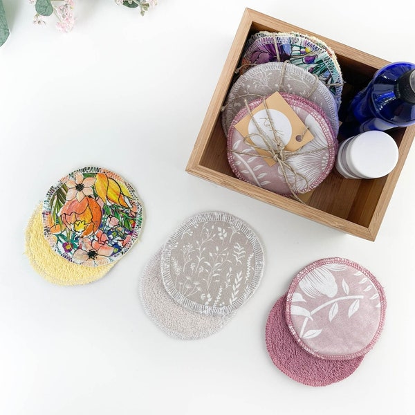 Reusable cotton rounds, makeup remover pads, cloth wipes, soft face pads