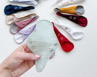 string Liners THONG Organic panty liners, reusable cloth panty liner, soft and leakproof cotton flannel panty liners, light flow pads, daily