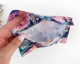 Bolsa húmeda reutilizable para compresas menstruales, bolsa de almacenamiento para el cuidado menstrual, envoltorio de higiene femenina, discreto y bonito soporte para compresas de tela
