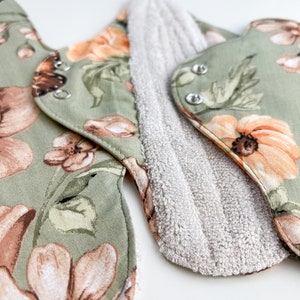 Bio-Baumwolle Overnight Menstruations Pads, waschbare Bambus Baumwollpads, lose waschbar, Stoffbinden, Zero Waste Menstruationskleidung