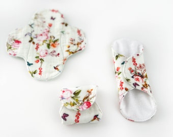 Protège-slips en tissu lavable, tampons en tissu de coton biologique pour un usage quotidien, ensemble de protège-slips durables et respirants