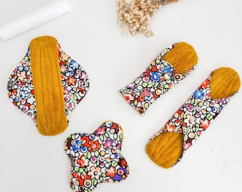 Organic Bamboo Cotton Cloth Pad: Reusable Floral Sanitary Napkin