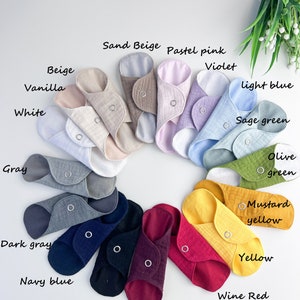 Serviettes menstruelles extra fines en tissu à séchage rapide - Protège-slips quotidiens, Protège-slips réutilisables avec ailes, Serviettes hygiéniques écologiques Femme Ado