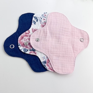 Thong and Everyday liner, Organic panty liners, reusable cloth daily liner, soft and leakproof cotton flannel panty liners, light flow pads,