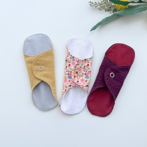 Organic panty liners, reusable cloth panty liner, soft and leakproof cotton straight thong panty liners, light flow pads, daily panty liners