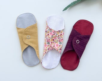 Organic panty liners, reusable cloth panty liner, soft and leakproof cotton straight thong panty liners, light flow pads, daily panty liners