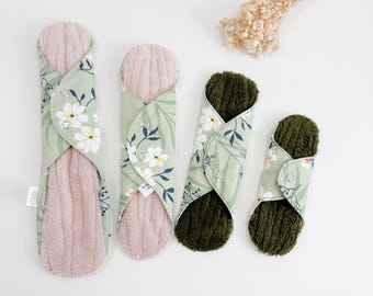 Organic Bamboo Cotton Cloth Pad: Reusable Floral Sanitary Napkin