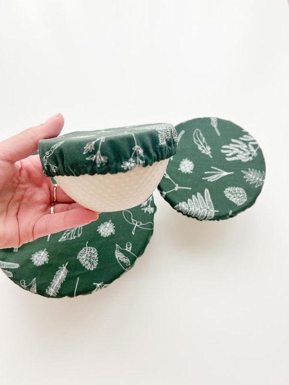 Reusable Cotton Bowl Cover With Elastic Washable Dish Cover Etsy