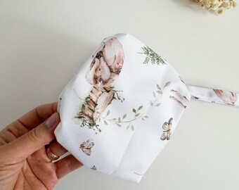 Bolsa de almacenamiento lavable para compresas de tela menstruales, discreto y bonito soporte para compresas de tela, bolsa para protectores diarios, bolsa para compresas menstruales