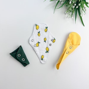 THONG Organic panty liners, reusable cloth panty liner, soft and leakproof cotton flannel, light flow pads, daily leakproof SET natural