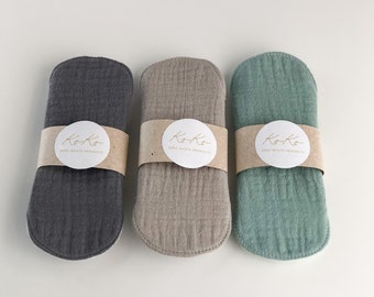 Everyday Organic panty liners 6&quot;, reusable cloth panty liner, soft and leakproof cotton flannel panty liners, light flow pads, daily panty