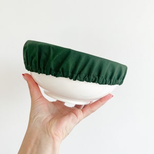 Reusable organic cotton cloth bowl cover, washable zero waste swap, fabric bowl cover, kombucha jar covers, cloth food covers