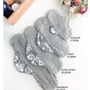 sanitary pads cloths reusable menstrual pads, bamboo washable sanitary pads, absorbent sanitary napkins,  bamboo cloth menstrual pads