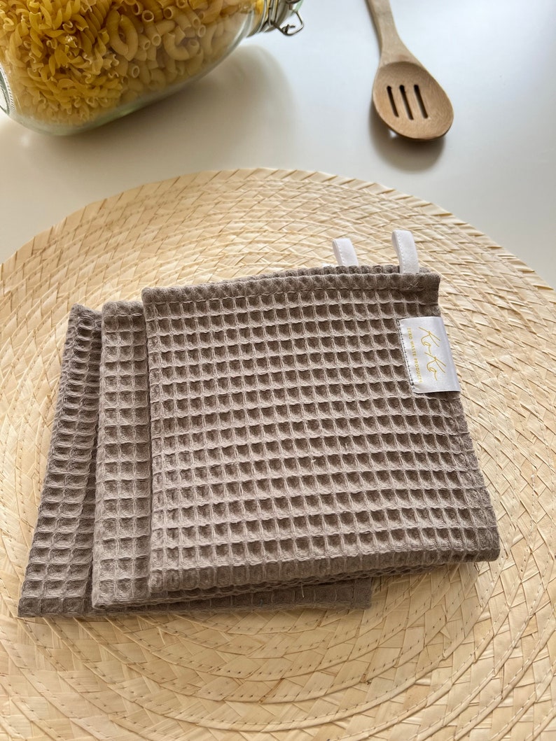 These towel can be also as guest hand, bath and kitchen towels.