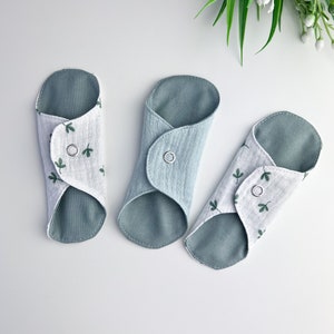 Everyday Organic Slipeinlagen 6 &quot;, wiederverwendbare Stoffslipeinlage, weiche und auslaufsichere Baumwollflanell-Slipeinlagen, leichte Fließkissen, tägliches Höschen