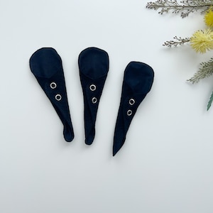 BLACK SET regular everyday pantyliner, extra thin leakproof set of pantyliners, Reusable cloth panty liners, Cotton Washable light flow pads