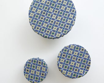 Bowl Cover Sunflower, Reusable Bowl Covers for Kitchen, Washable Jar Cover, Reversible, Dust Proof Food Lid with Elastic Band,cloth food