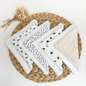 Mini muslin cotton terry cloth face towel, reusable eco-friendly face cloth, makeup remover cloth, organic zero waste face wipes