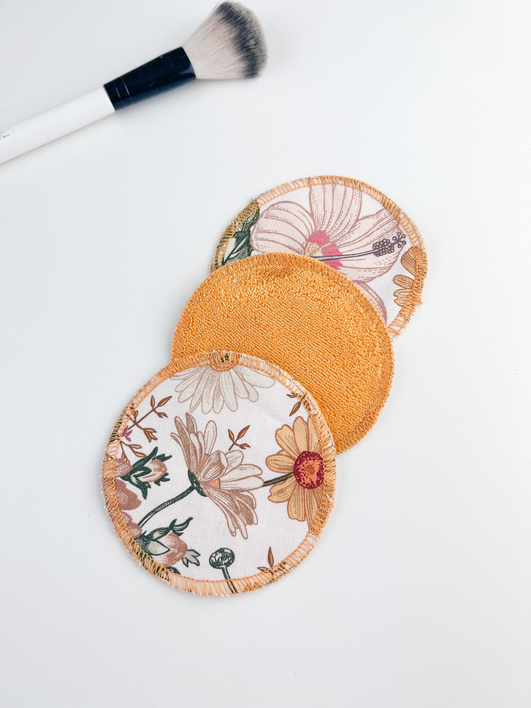 FONDOTIN – 7 Disques Démaquillants Réutilisables En Fibre, Doux Et Lavables, Avec Pochette De Rangement