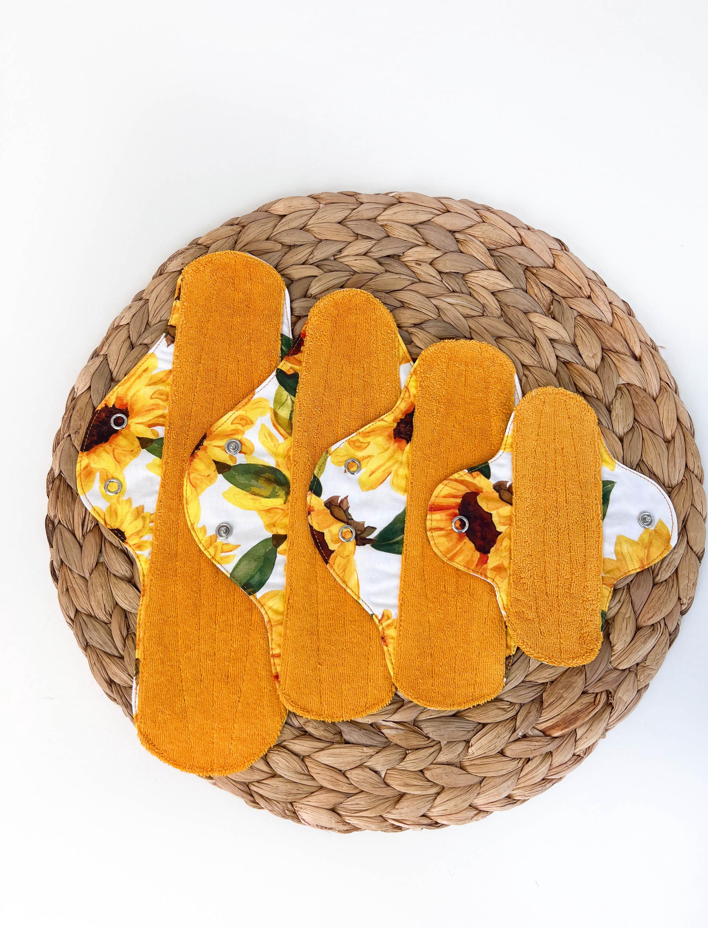 Reusable menstrual pads, CSP Panty liner, Organic cloth pad toweling Bamboo pantyliner, Sanitary Napkins Breathable Zero Waste, eco friendly