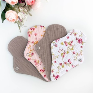 Organic THONG panty liner sets, muslin sanitary pads, reusable cloth panty liner, daily panty liners