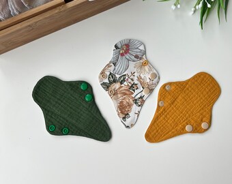 organic menstrual pads, Reusable sanitary pads, washable menstrual pads, thong panty period pads, towels napkins durable eco-friendly, thong