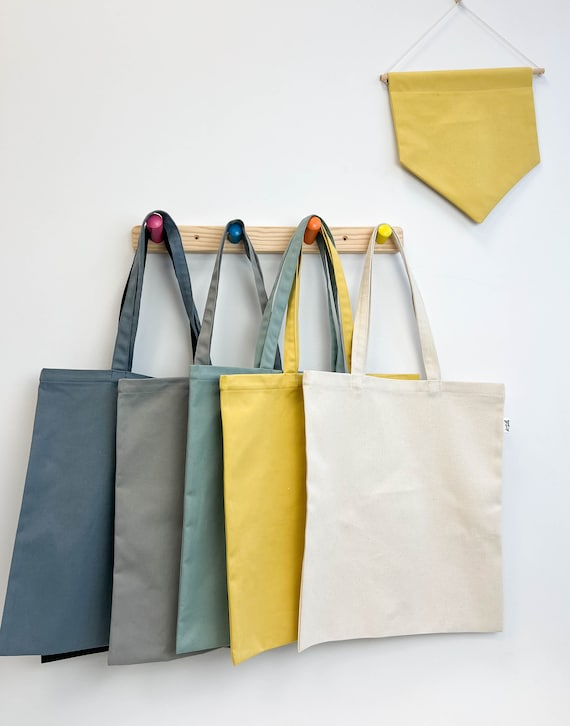 Organic thick shopping bag, personalized shoulder Tote bags, natural canvas bag, reusable ecofriendly carry bags