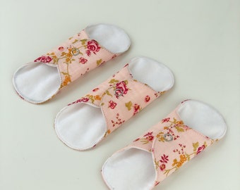 Soft and comfortable organic cloth panty liners, reusable washable cloth panty liners, light flow menstrual pads