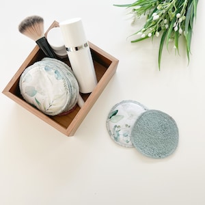 Bamboo and Cotton Makeup Rounds, Pads, Reusable Washable Eco-friendly, round-shaped face pads, makeup remover gifts for her, facial cleaning